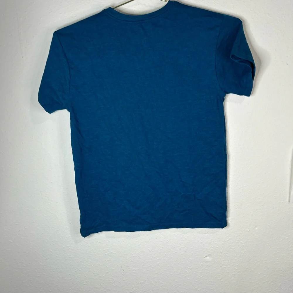 Hanes Boys Blue Short Sleeve T-Shirt Size Large Casual Everyday Tee - Picture 4 of 5
